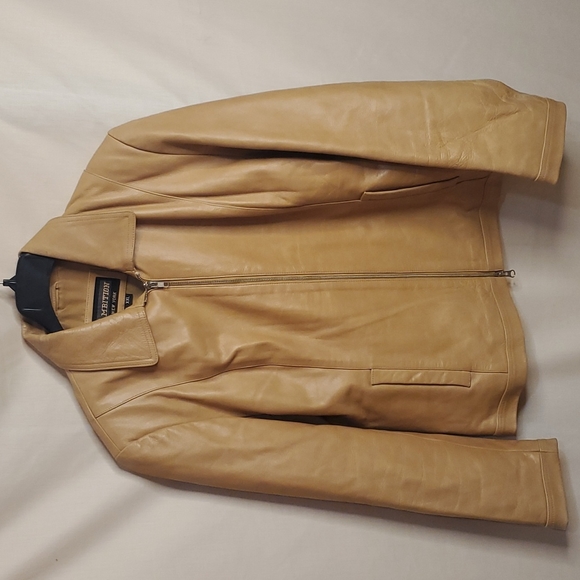 Women Ambition Leather Jacket, Size XXL, Color Cognac - Picture 4 of 9